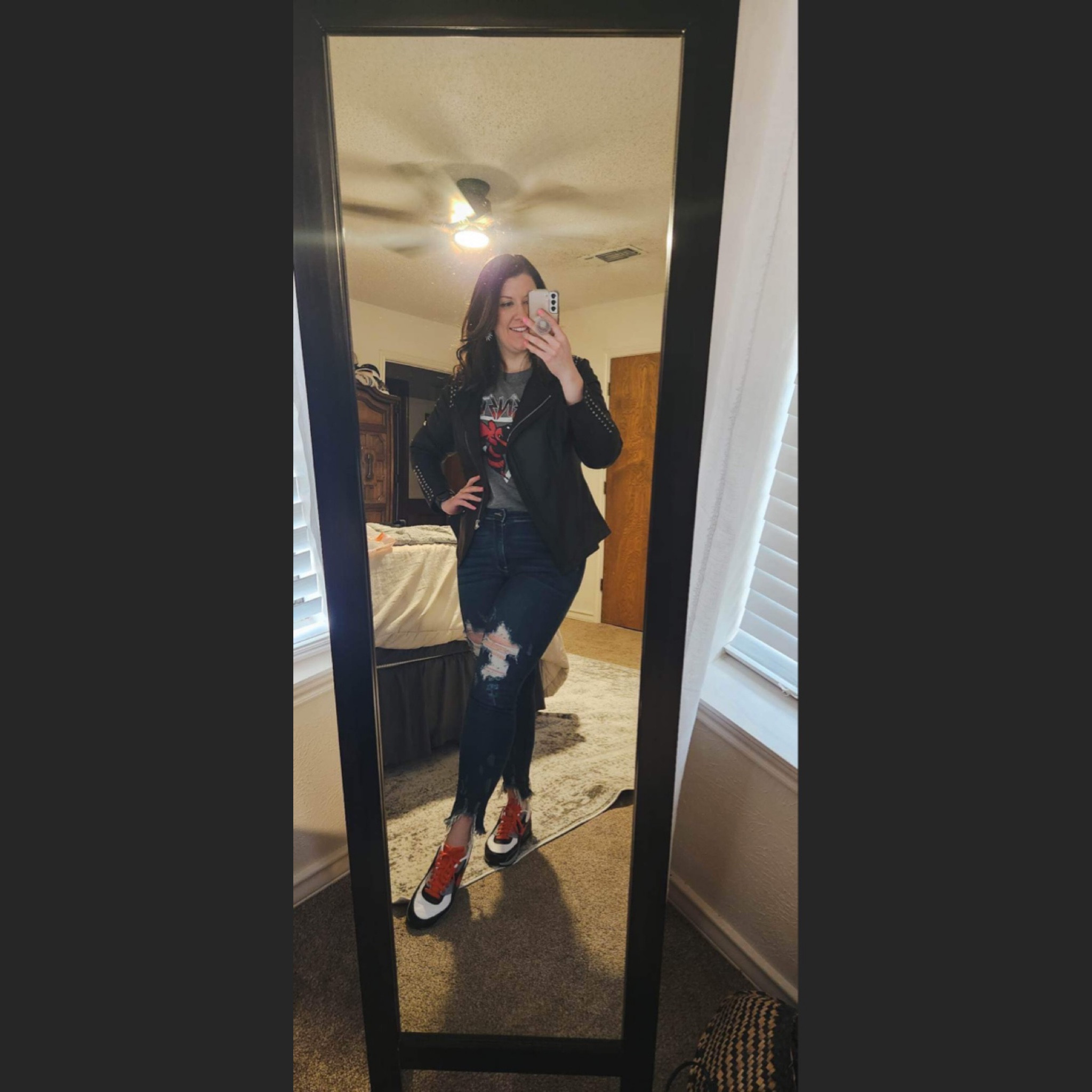 Game day is the best day! This Clara Sun Woo studded liquid leather jacket is my FAVVVVV. It looks like leather but it’s stretchy and so comfortable. The studded one is only on her website but the plain one is on Amazon  

#LTKfamily #LTKFind #LTKcurves