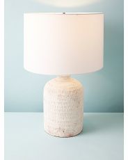 24in White Washed Terracotta Bottle Lamp | Table Lamps | HomeGoods | HomeGoods