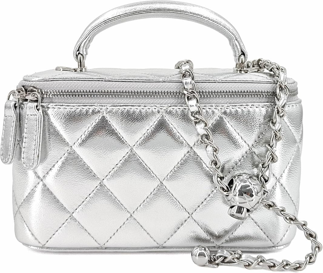 M-ioi-M Small Genuine Leather Purse Quilted Crossbody Bag for Women, Mini Top-Handle Shoulder Han... | Amazon (US)