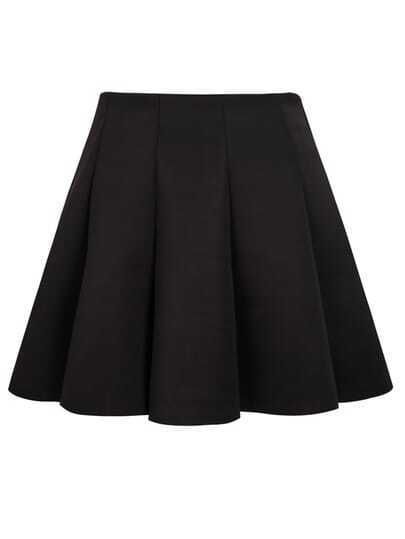 Black High Waist Pleated Skirt | SHEIN