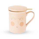 Pinky Up Annette Hello Beautiful Pink Ceramic Tea Mug & Infuser, Tea Cup, 12oz | Walmart (US)