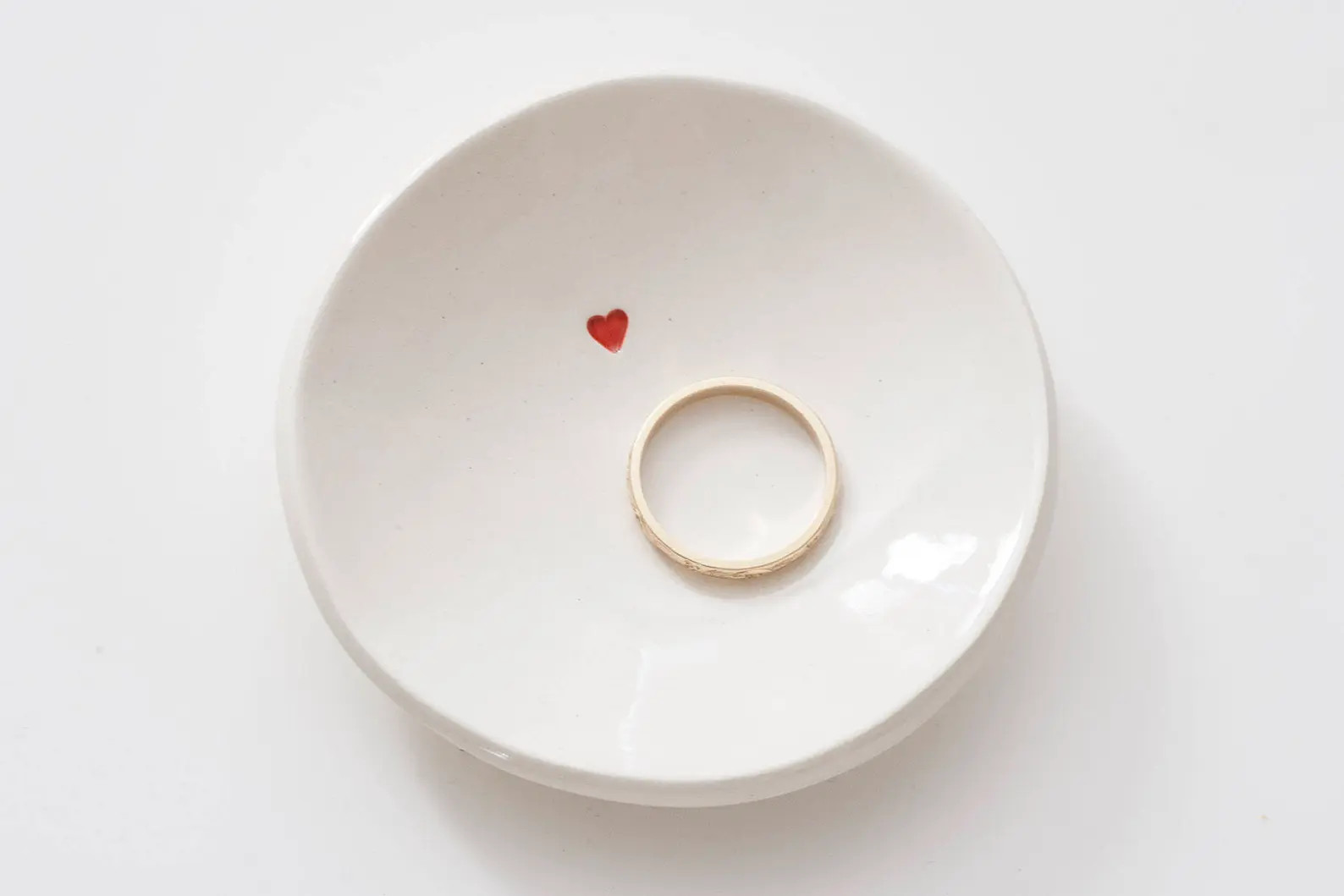 Ceramic: Tiny RED Heart Ring Dish, Girlfriends, Bachelorette, Anniversary, Thank You, Made With R... | Etsy (US)