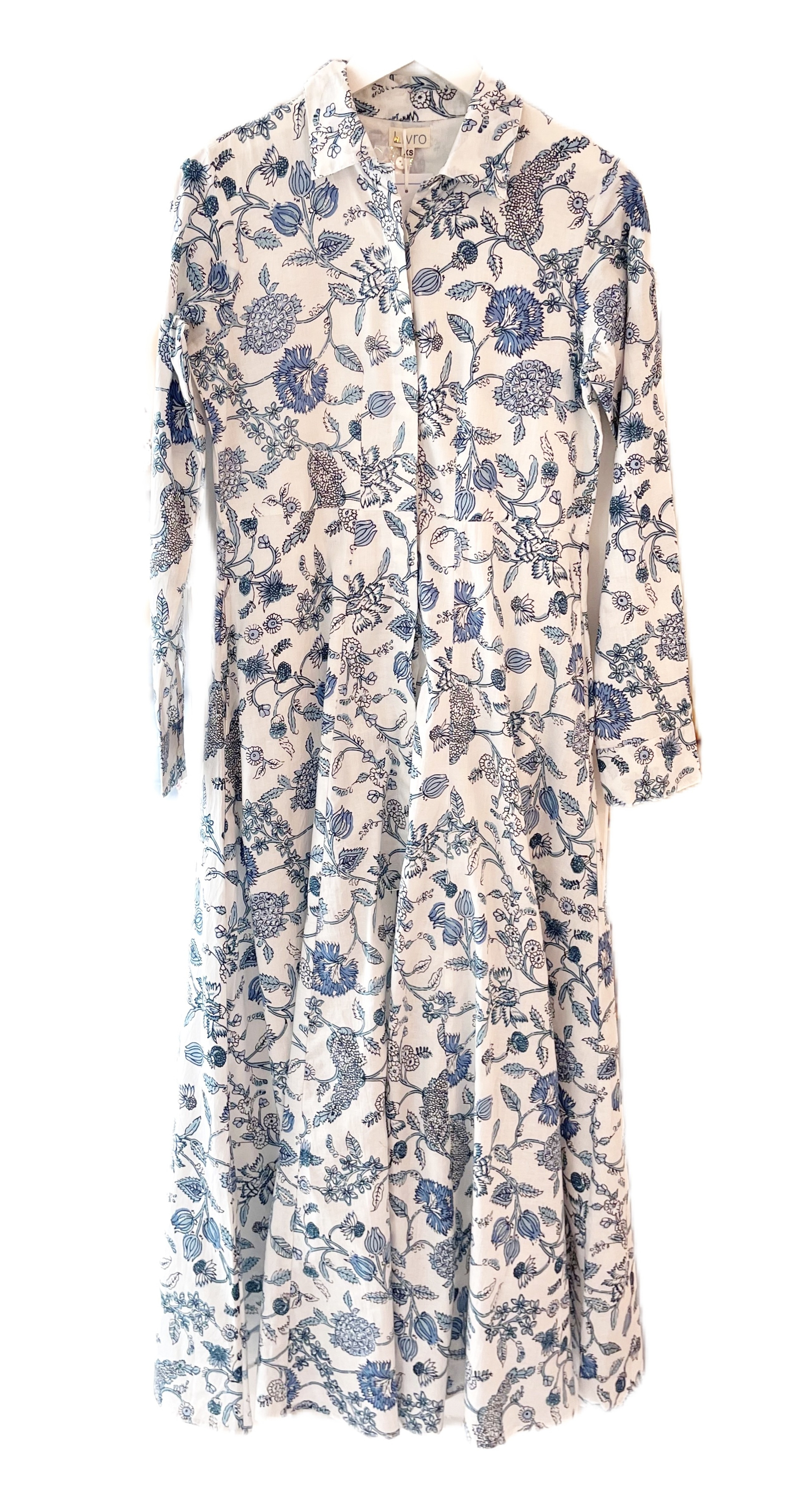 Livro Classic Shirtdress, Blue Bouquet | Monkee's of Mount Pleasant