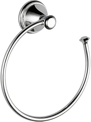 Delta Faucet Bathroom Accessories 79746 Cassidy Hand Towel Ring, Polished Chrome | Amazon (US)