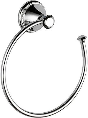 Delta Faucet Bathroom Accessories 79746 Cassidy Hand Towel Ring, Polished Chrome | Amazon (US)