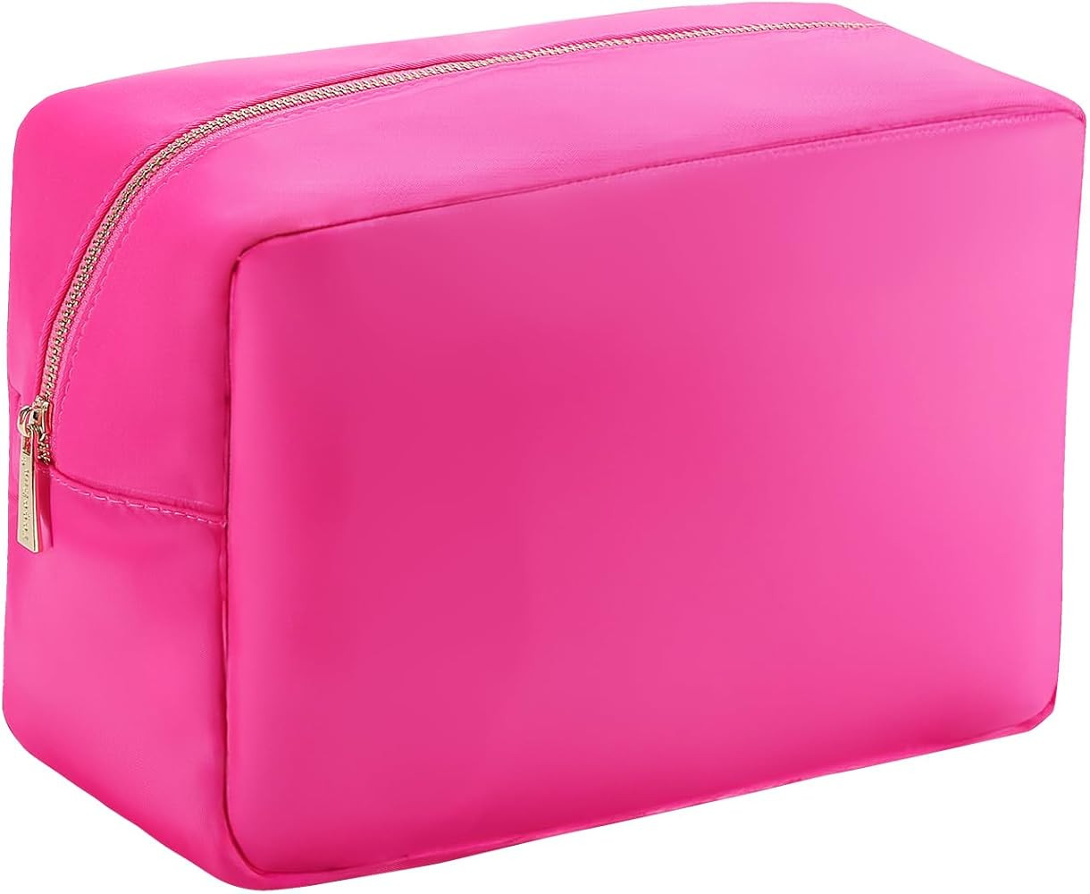 Preppy Makeup Bag Women Travelling Essentials XL Toiletry Organizer Cosmetic Pouch Bag Nylon Bath... | Amazon (US)