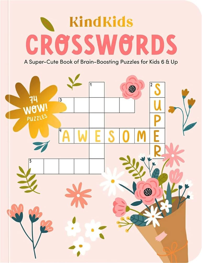 KindKids Crosswords: A Super-Cute Book of Brain-Boosting Puzzles for Kids 6 & Up | Amazon (US)