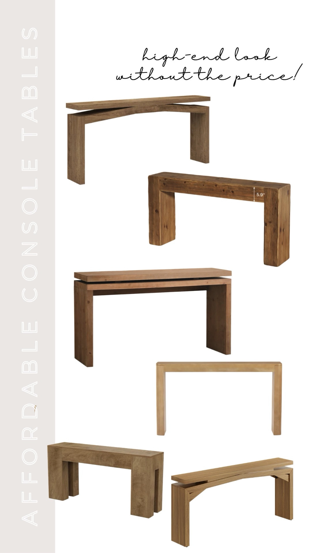 These look so similar to the high-end console tables I had saved… but for so much less.

If you’re styling an entryway or empty wall, these are some of my favorite neutral options that still give that elevated look.

Linking several here so you can easily compare.

#LTKSaleAlert #LTKHome