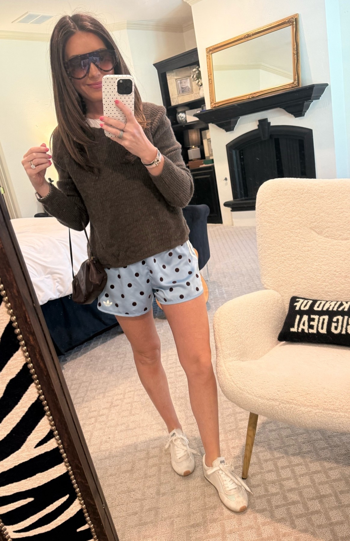 🤎🩵🤎🩵

Sweater: small
Tee: small
Shorts: extra small

Miu Miu
Miu Miu sneakers 
Adidas
Adidas polka dot
Polka dot shorts
Quince
Quince cashmere
Brown bag
Brown leather bag
Miu Miu bag
Shield sunglasses
Brown sunglasses
Soccer mom
Soccer mom outfit
Casual outfit
Mom outfit

#LTKootd #LTKdayinmylife #LTKSeasonal