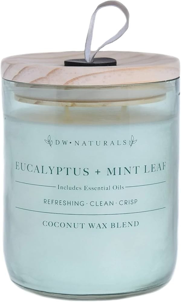 DW Home Naturals Eucalyptus and Mint Leaf Scented Large 2 Wick Candle … | Amazon (US)