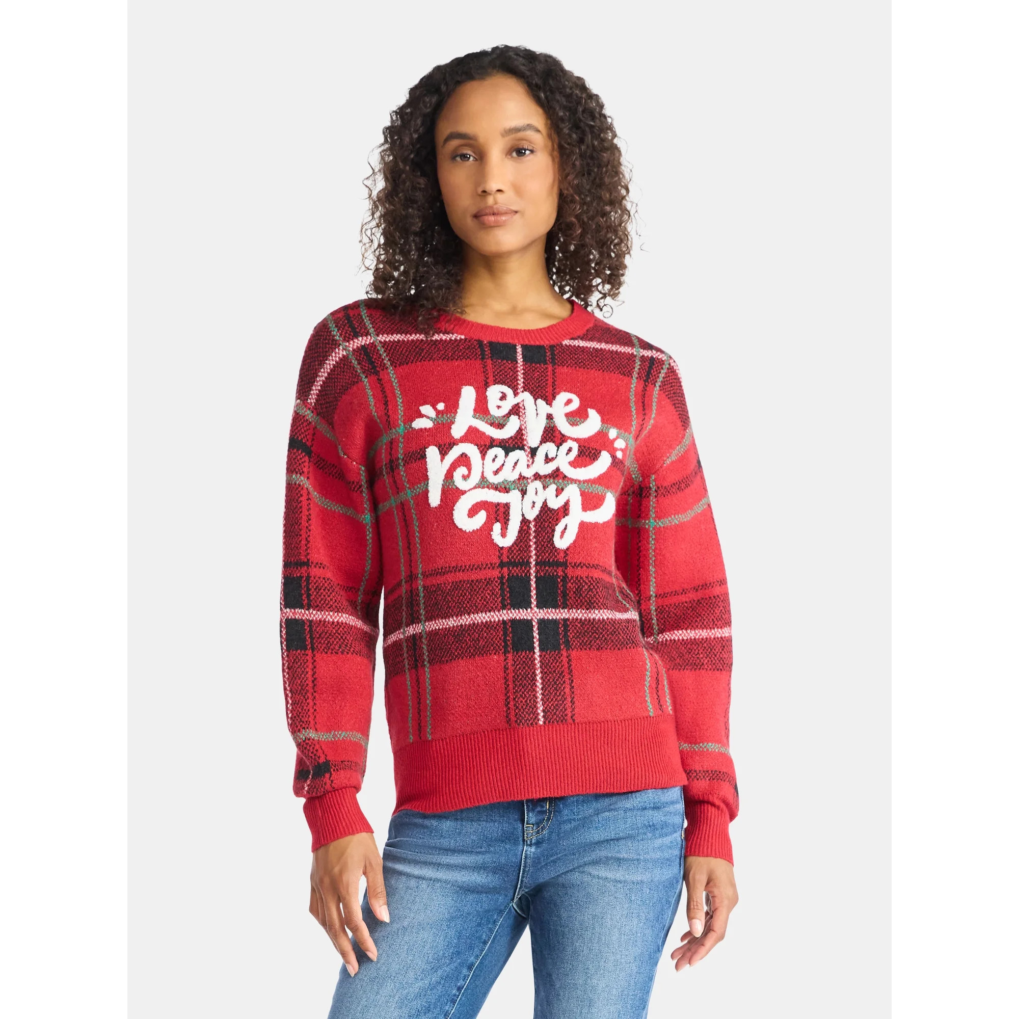 Holiday Time Women's & Women's Plus Pretty Christmas Sweater, Sizes XXS-4X | Walmart (US)