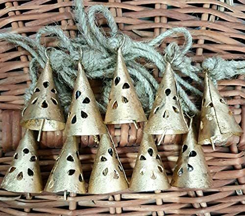 HIGHBIX Rusty Harmony Cow Bells 10 Pieces Vintage Handmade Rustic Lucky Christmas Hanging 2inch B... | Amazon (US)