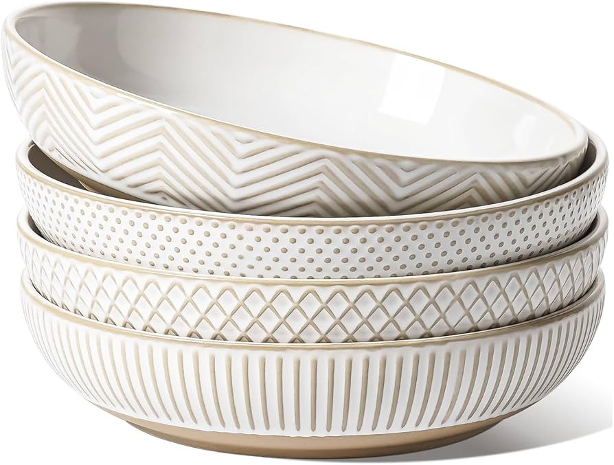 LE TAUCI Pasta Bowls 46oz, Large Salad Bowl, Ceramic Serving Plate, House-warming Wedding Present... | Amazon (US)