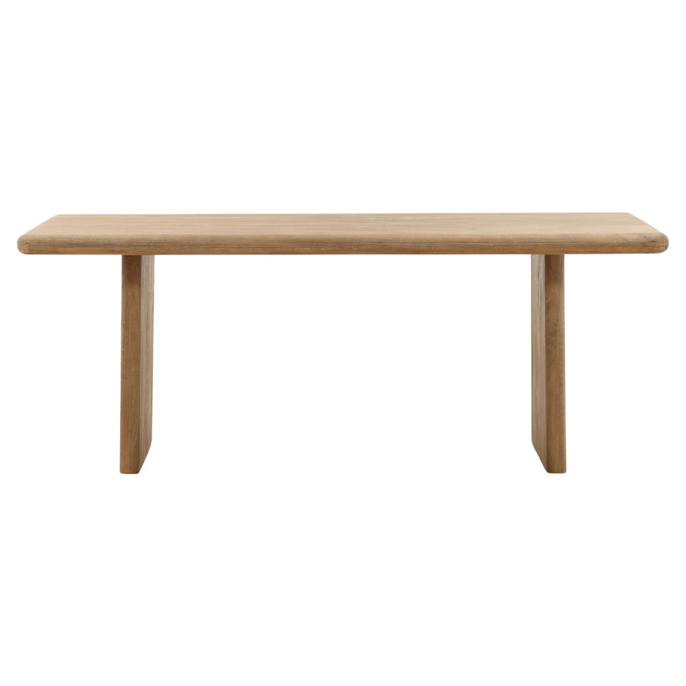 Amalia Modern Classic Natural Brown Mango Wood Rectangular Dining Table - 78" | Kathy Kuo Home