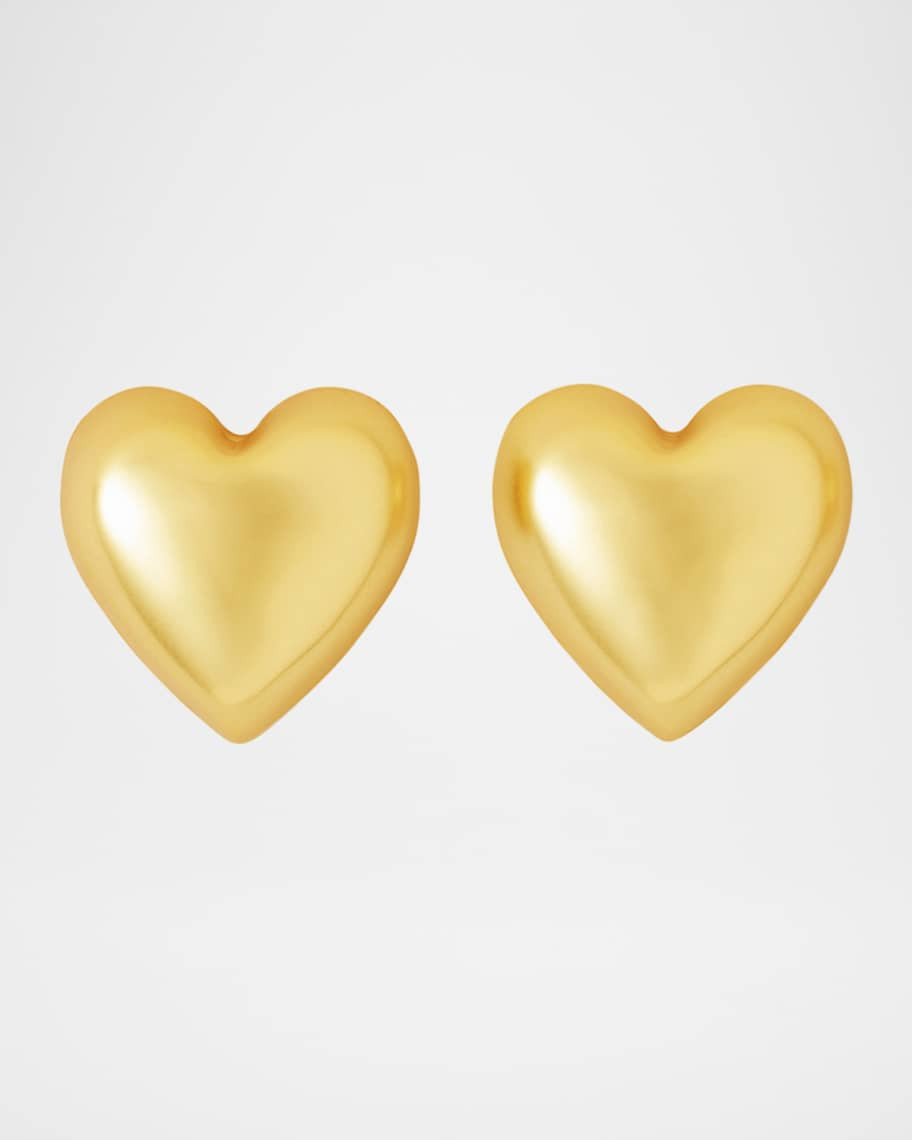 The Puffy Heart Gold Stud Earrings | Neiman Marcus