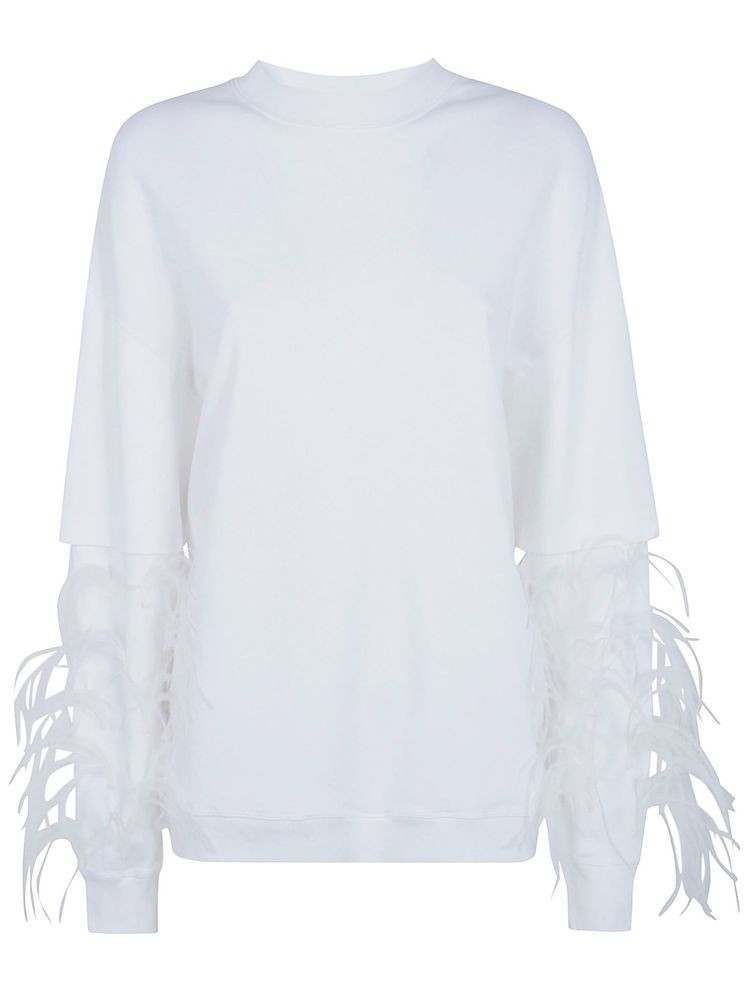 DARKPARK Troy Feather-Sleeve Top | Cettire Global