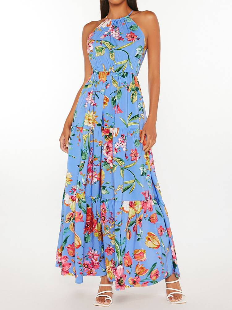 SHEIN Tall Boho Bloemen Jurk Tie Terug | SHEIN