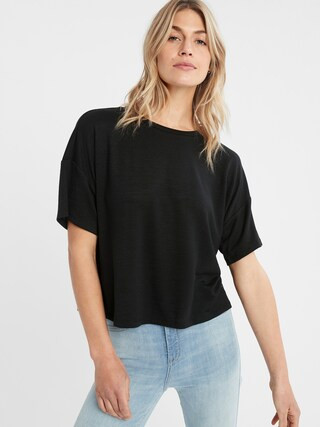 LuxeSpun Boxy T-Shirt | Banana Republic Factory