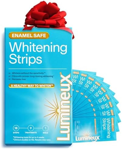 Lumineux Teeth Whitening Strips Kit - 9 Treatments - Peroxide Free - Enamel Safe for Whiter Teeth... | Amazon (US)