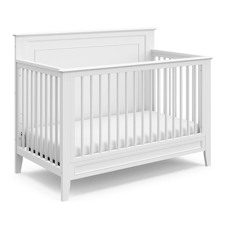 Storkcraft Solstice 5-In-1 Convertible Crib (White) – GREENGUARD Gold Certified, Converts to To... | Amazon (US)