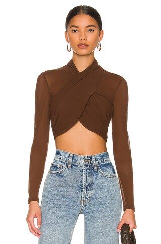 Bardot Aliyah Top in Chocolate from Revolve.com | Revolve Clothing (Global)