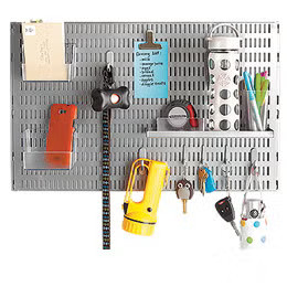 Platinum Elfa Utility Pegboard Mudroom Solution | The Container Store