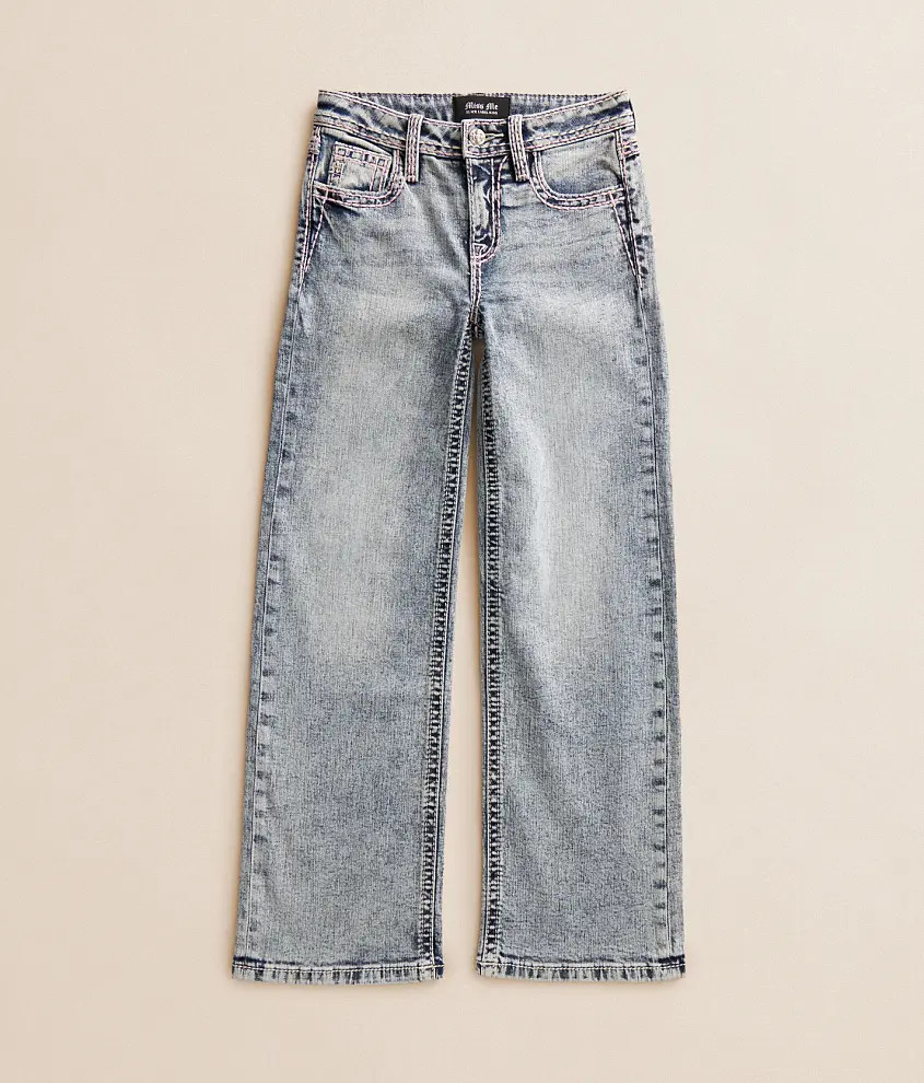 Girls - Mid-Rise Wide Leg Stretch Jean | Buckle