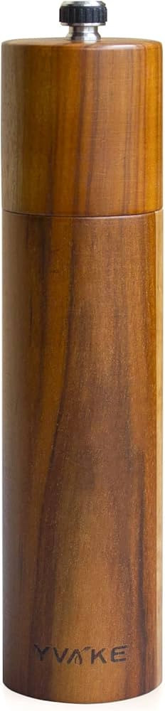 Wooden Salt and Pepper Grinder,8 Inch Manual Salt and Pepper Mill, Adjustable Coarseness and Refi... | Amazon (US)