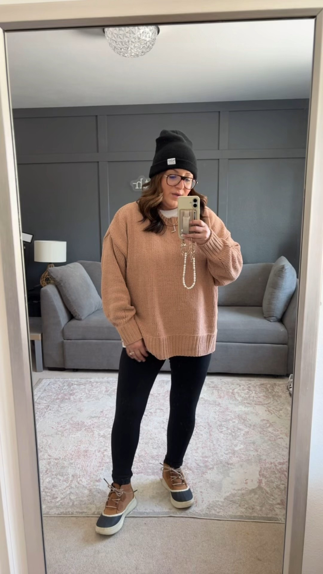 Aerie Crewneck sweater (XL)
Aerie leggings (XL)
Sorel out n about boots 


#LTKSeasonal #LTKMidsize #LTKOver40