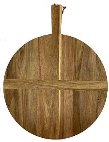 Chloe and Cotton Large Round Acacia Wood Bread Board 17 inch Diameter | Kitchen Decorative counte... | Amazon (US)
