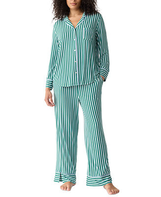 GAP GapBody Women's Jersey Long-Sleeve Pajama Coat Set - Macy's | Macy's