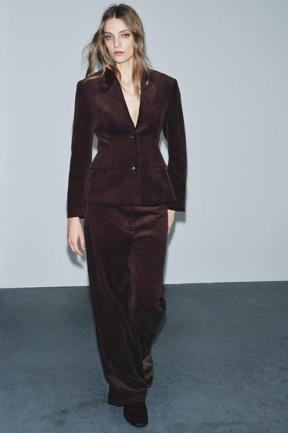 WIDE LEG CORDUROY PANTS ZW COLLECTION | Zara US