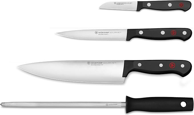 Wüsthof Gourmet 4-Piece Chef's Knife Set, Black | Amazon (US)