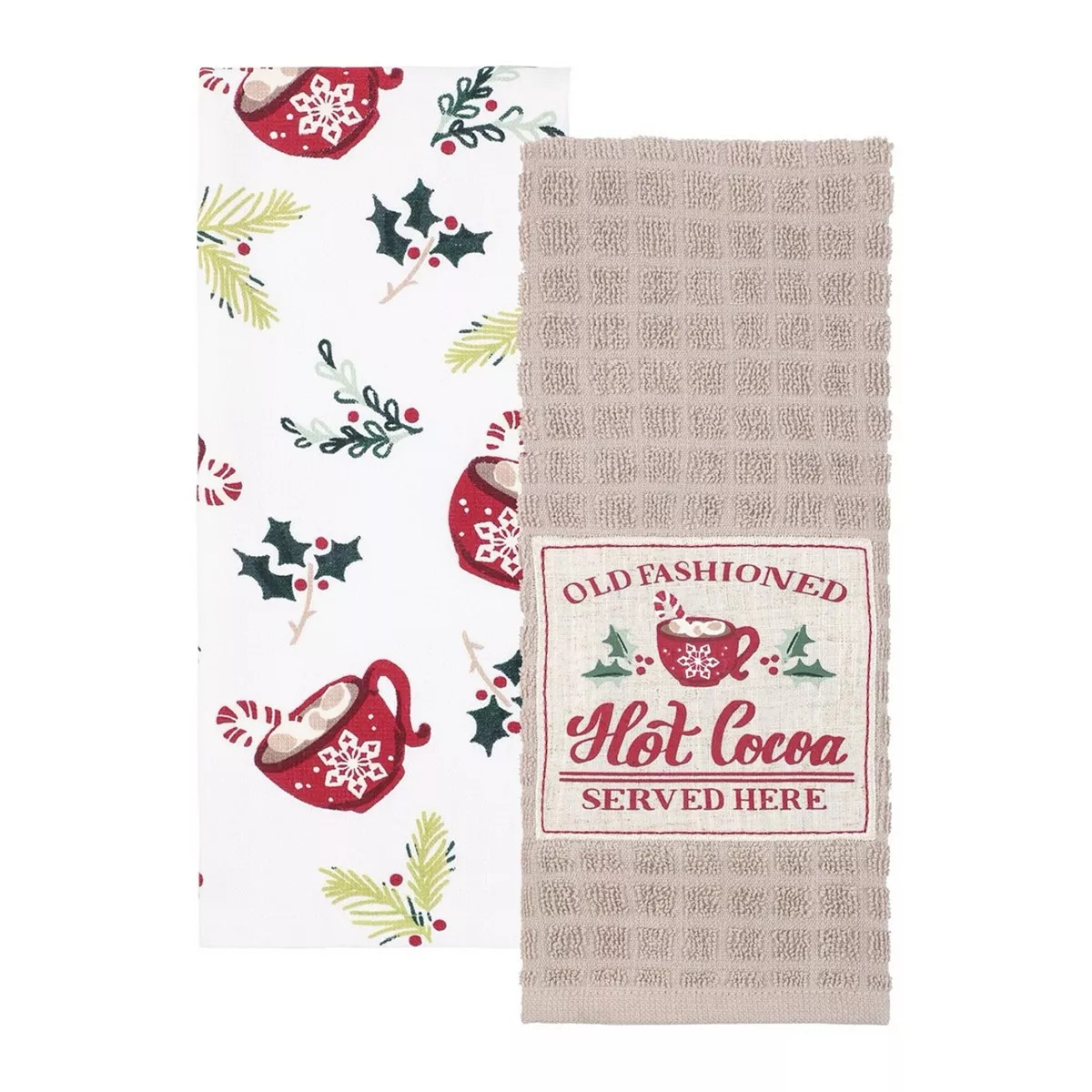 St. Nicholas Square® 2-Pack Hot Cocoa Patch Kitchen Towel Set | Kohl's