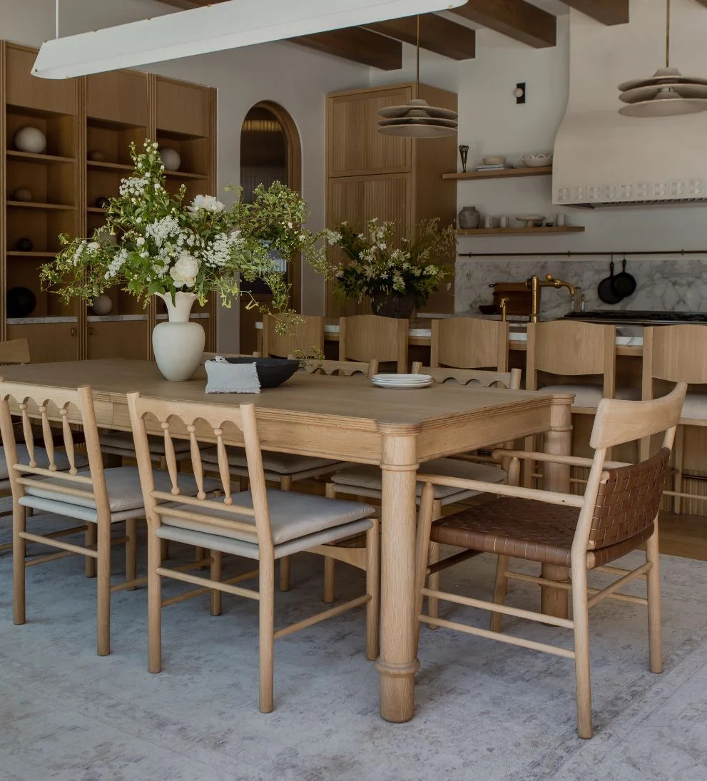 Elizabeth White Oak 96-120" Expandable Dining Table | Le Mae | Le Maé