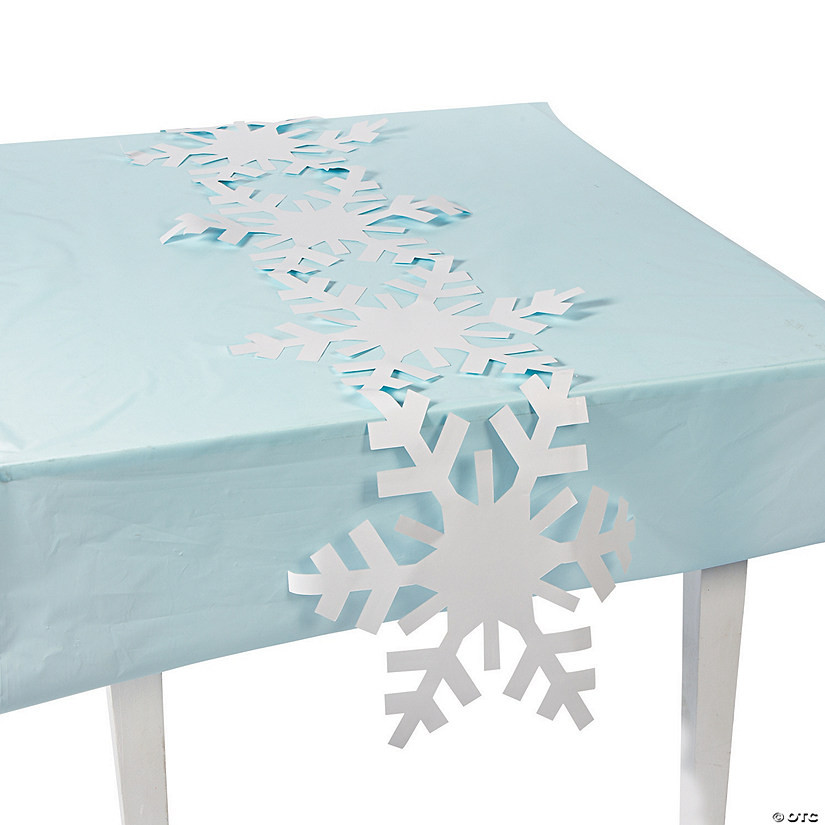 6 ft. 9 1/2" x 17" Snowflake Table Runner | Oriental Trading Company