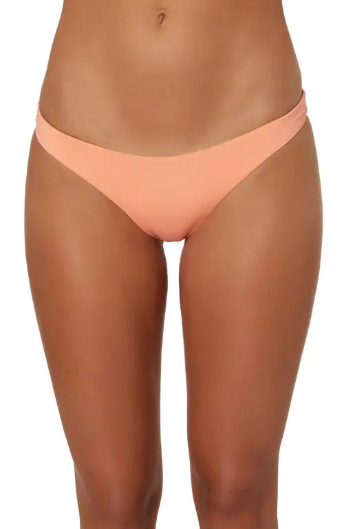O'Neill Saltwater Solids Rockley Bikini Bottoms in Fruit Punch at Nordstrom, Size X-Small | Nordstrom