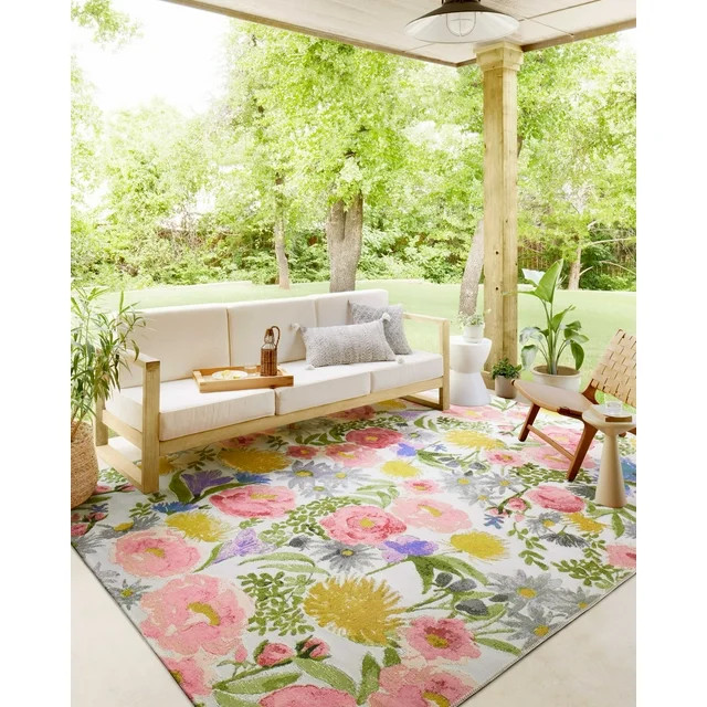 Loloi Botanical Ivory / Multi 2'-5" x 7'-8" Area Rug | Walmart (US)