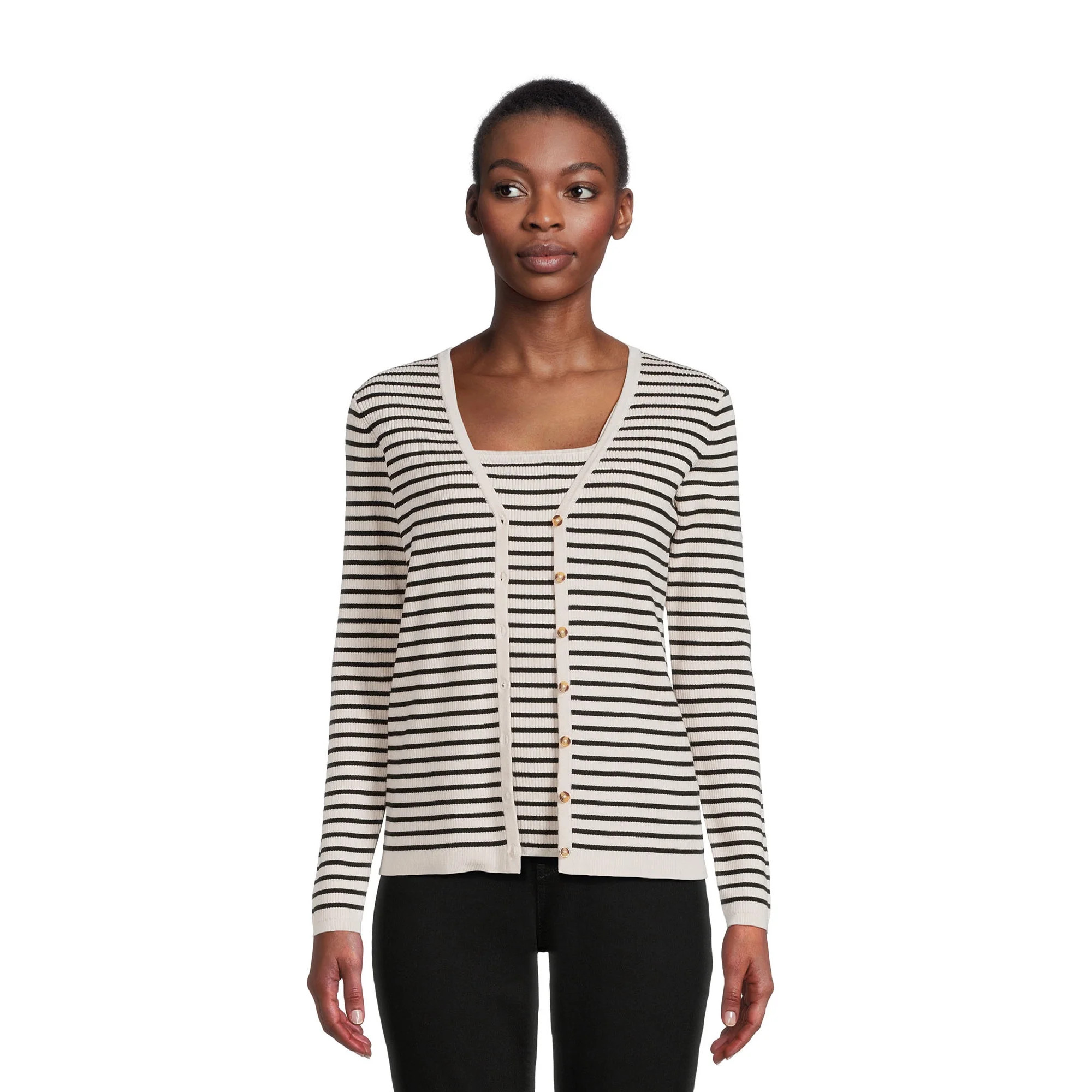 Beachlunchlounge Women's Rib Button Front | Walmart (US)