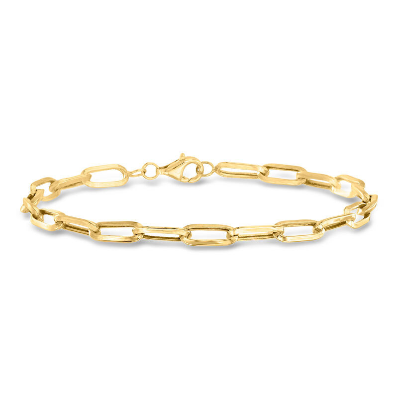 10kt Yellow Gold Paper Clip Link Bracelet | Ross-Simons