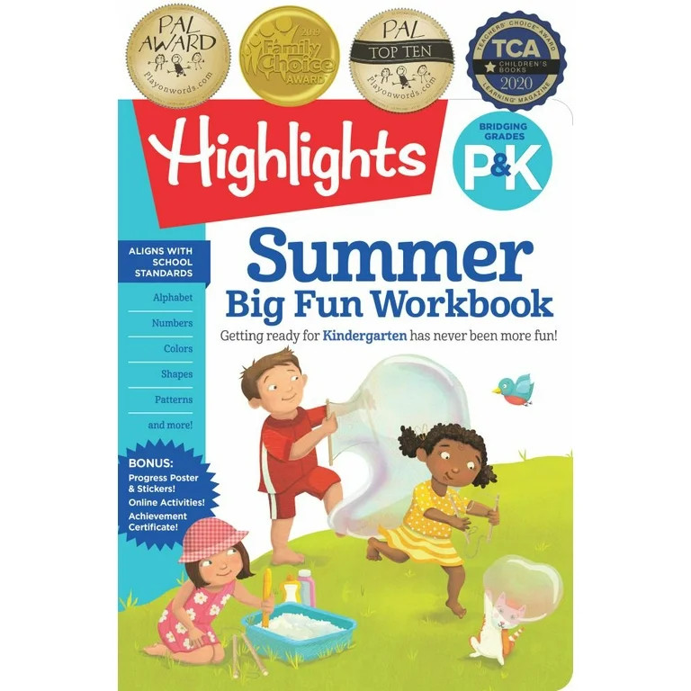 HIGHLIGHTS: Summer Big Fun Workbook Bridging Grades P and K: Kindergarten Summer Workbook with Al... | Walmart (US)