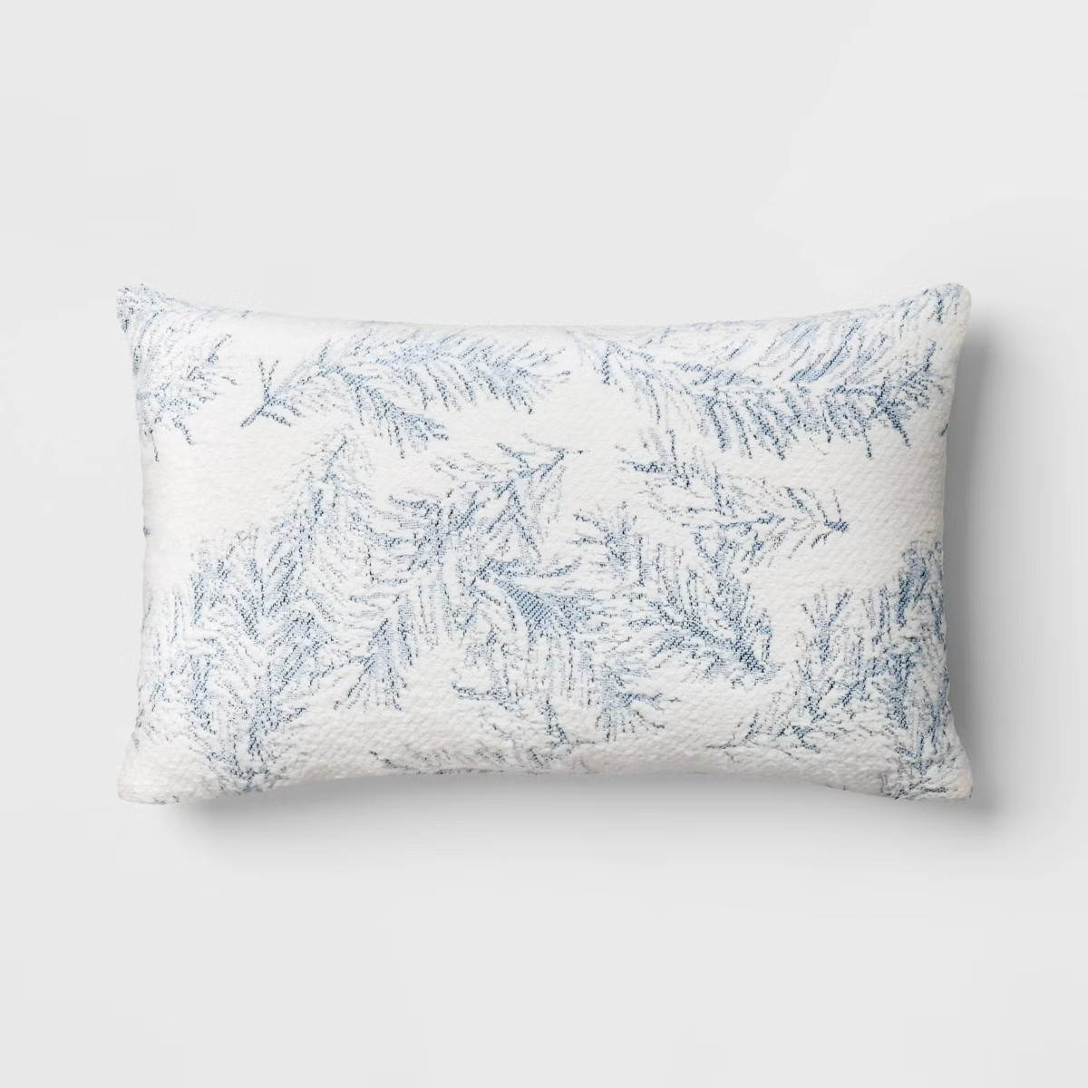 Branch Breeze Lumbar Throw Pillow Ivory/Blue/Silver - Threshold™ | Target
