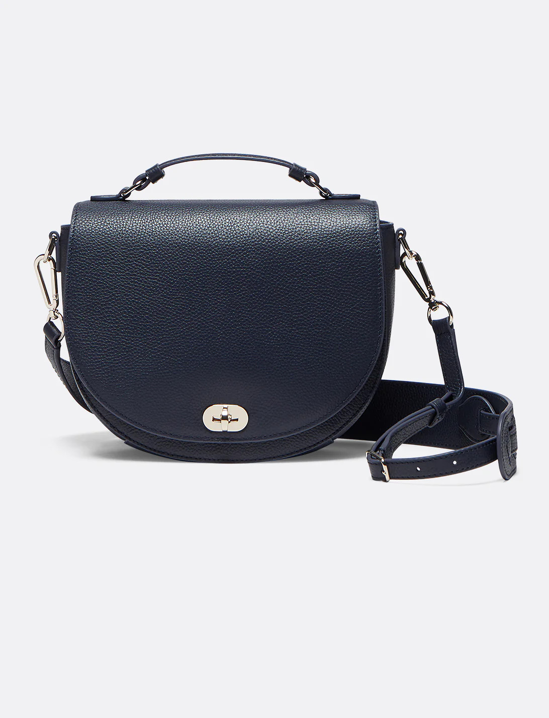 Leather Round Saddle Bag | Draper James (US)