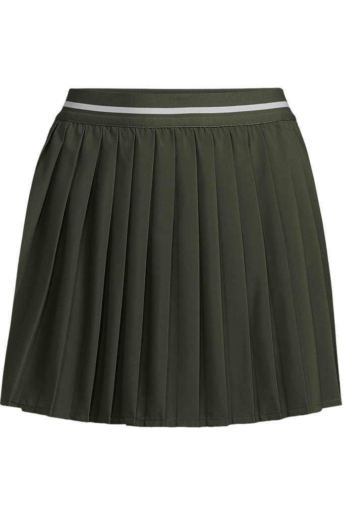 Women's Plus Size Active Woven Pleated Skorts - Lands' End - Green - 1X | Lands' End (US)