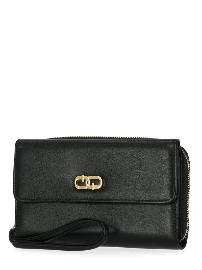 Time and Tru Women's Ainsley Bulk Clutch, Solid Black | Walmart (US)