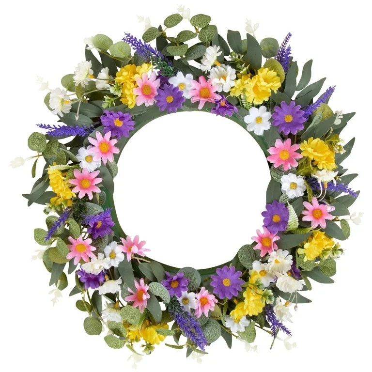Scidweet Spring Wreath Decor, 18" Outdoor Artificial Wreaths for Front Door Outside Home Porch Ea... | Walmart (US)