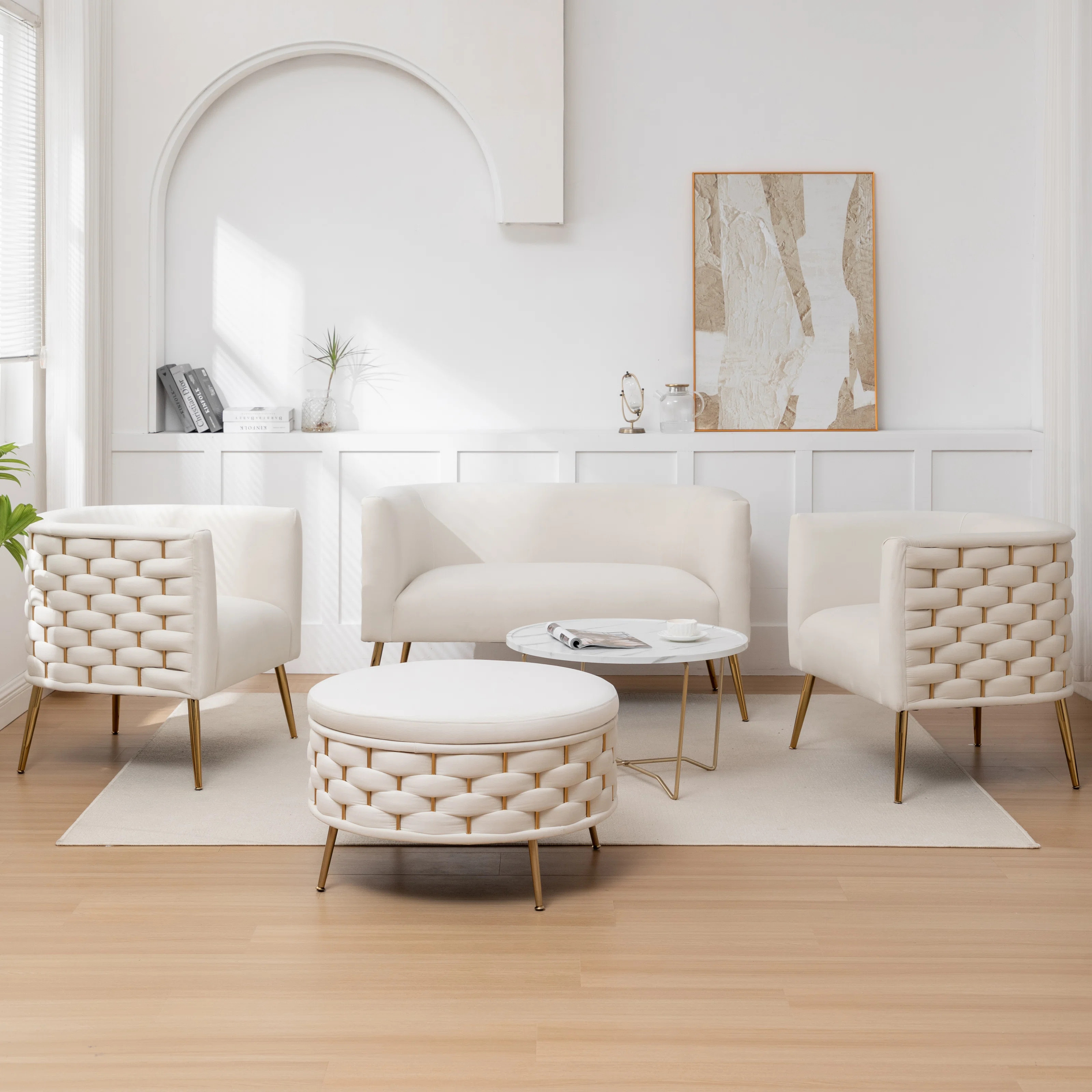 Cristen 4 - Piece Velvet Living Room Set | Wayfair North America