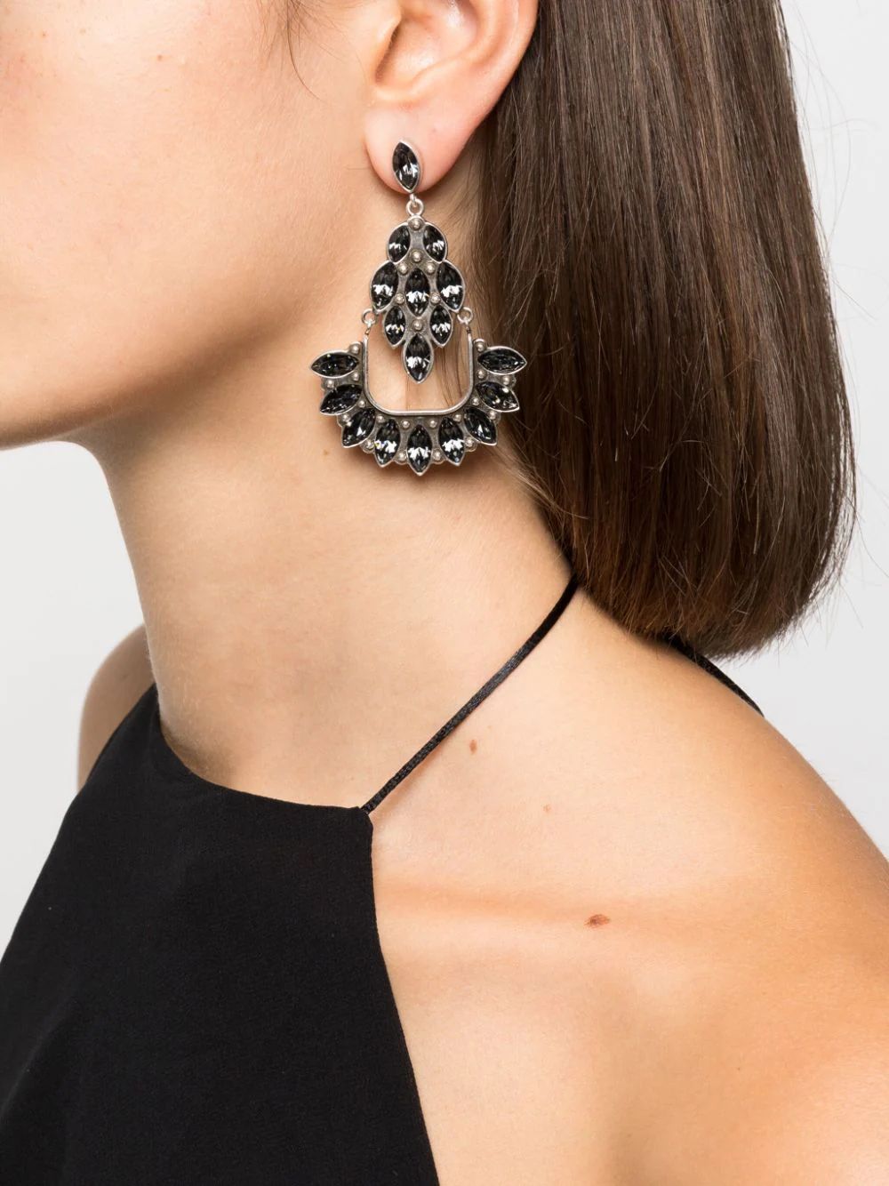 ISABEL MARANT crystal-embellished Drop Earrings  - Farfetch | Farfetch Global