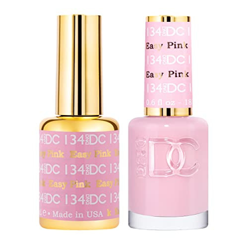 DND Gel Polish Set - 1 each of Pink Gel Polish and Pink Nail Polish, 134 Easy Pink, 0.5 Fl Oz | Amazon (US)