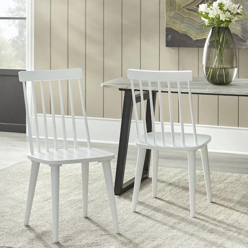 Edene Solid Wood Slat Back Side Chair (Set of 2) | Wayfair North America